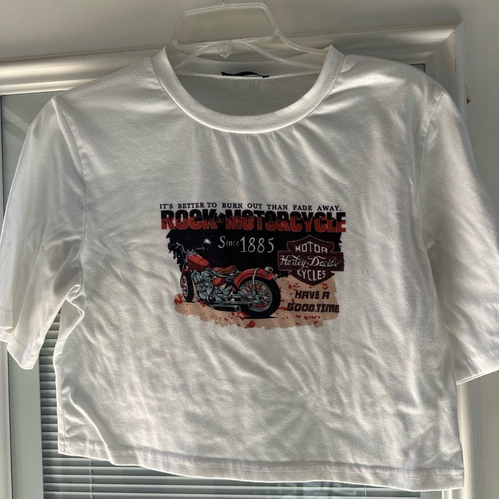 SHEIN White and Red Kids cropped top